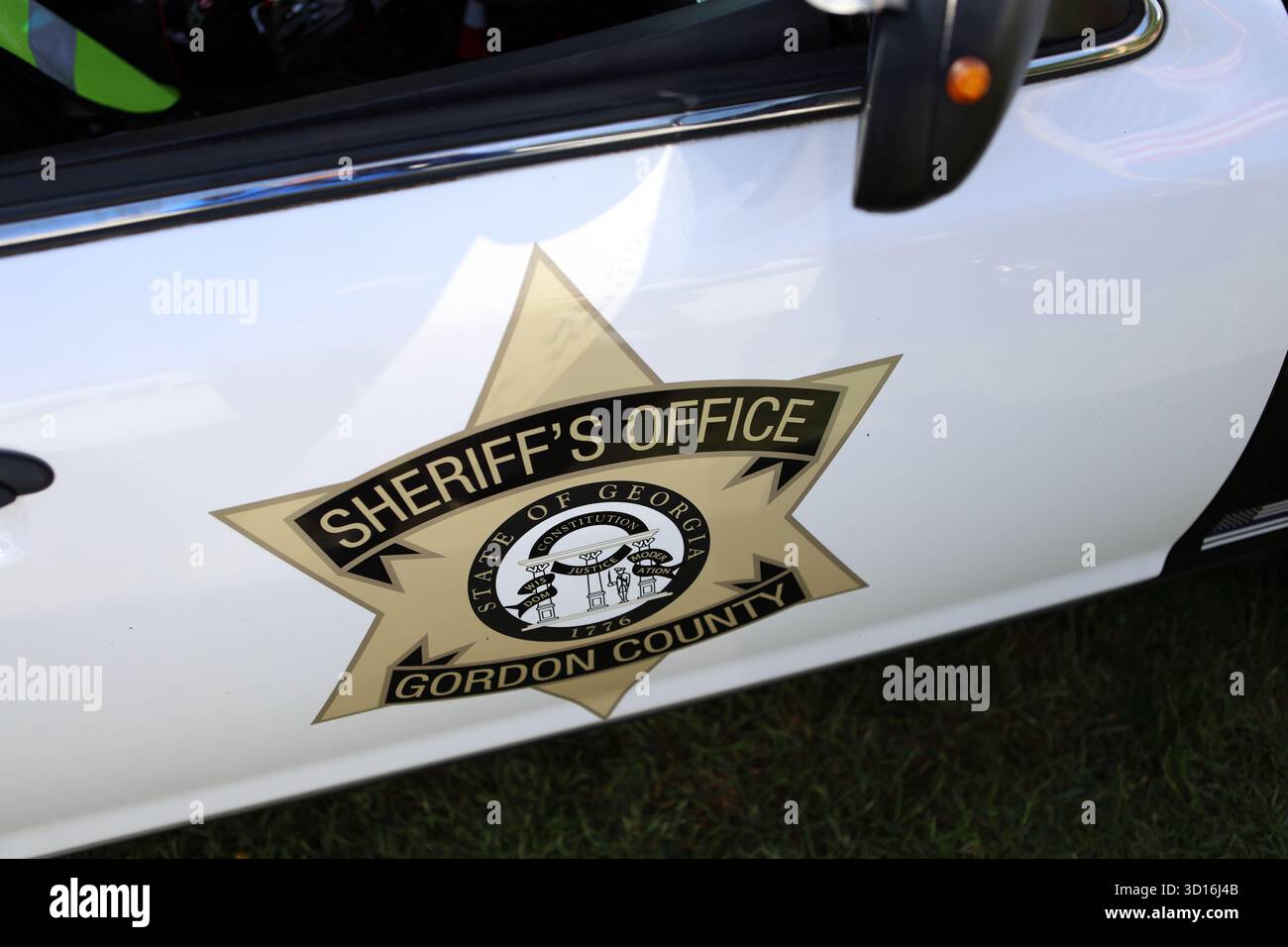 Sheriff's Büro Polizei Auto Auto amerikanische Rettungsdienste Polizeikonzept USA Polizei Recht und Ordnung Stockfoto
