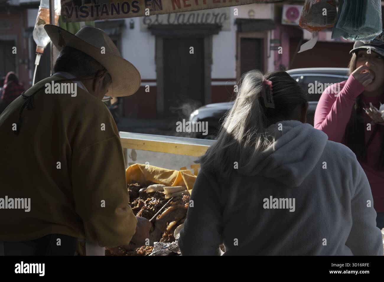 Dokumentation des "Carnitas"-Mehlphänomens in Michoacán Stockfoto