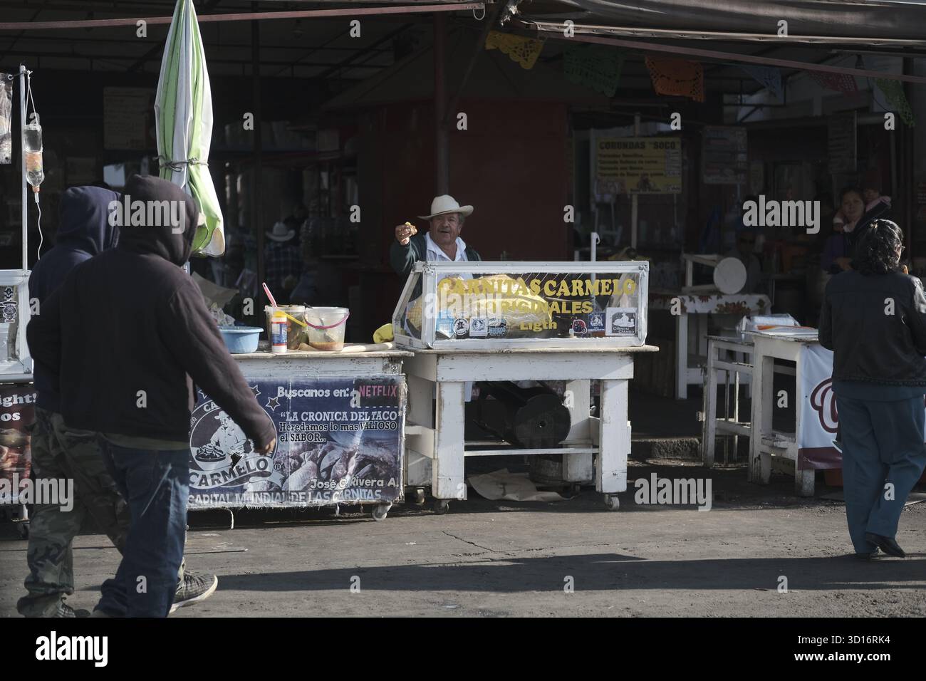 Dokumentation des "Carnitas"-Mehlphänomens in Michoacán Stockfoto