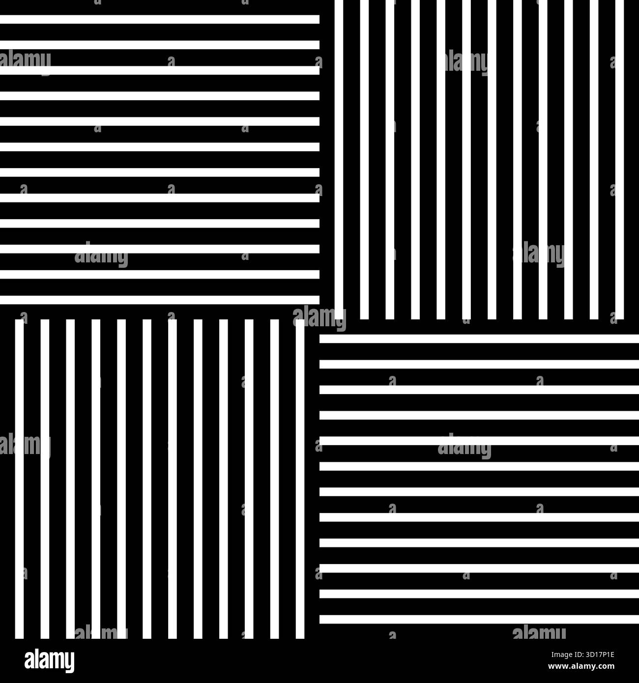 Nahansicht der Korbstruktur aus Korb. Bedruckt mit geraden, horizontalen und vertikalen Streifen. Hintergrund für parallele Linien. Abstraktes geometrisches Muster. Stoffstruktur. Vektorgrafik. Stock Vektor