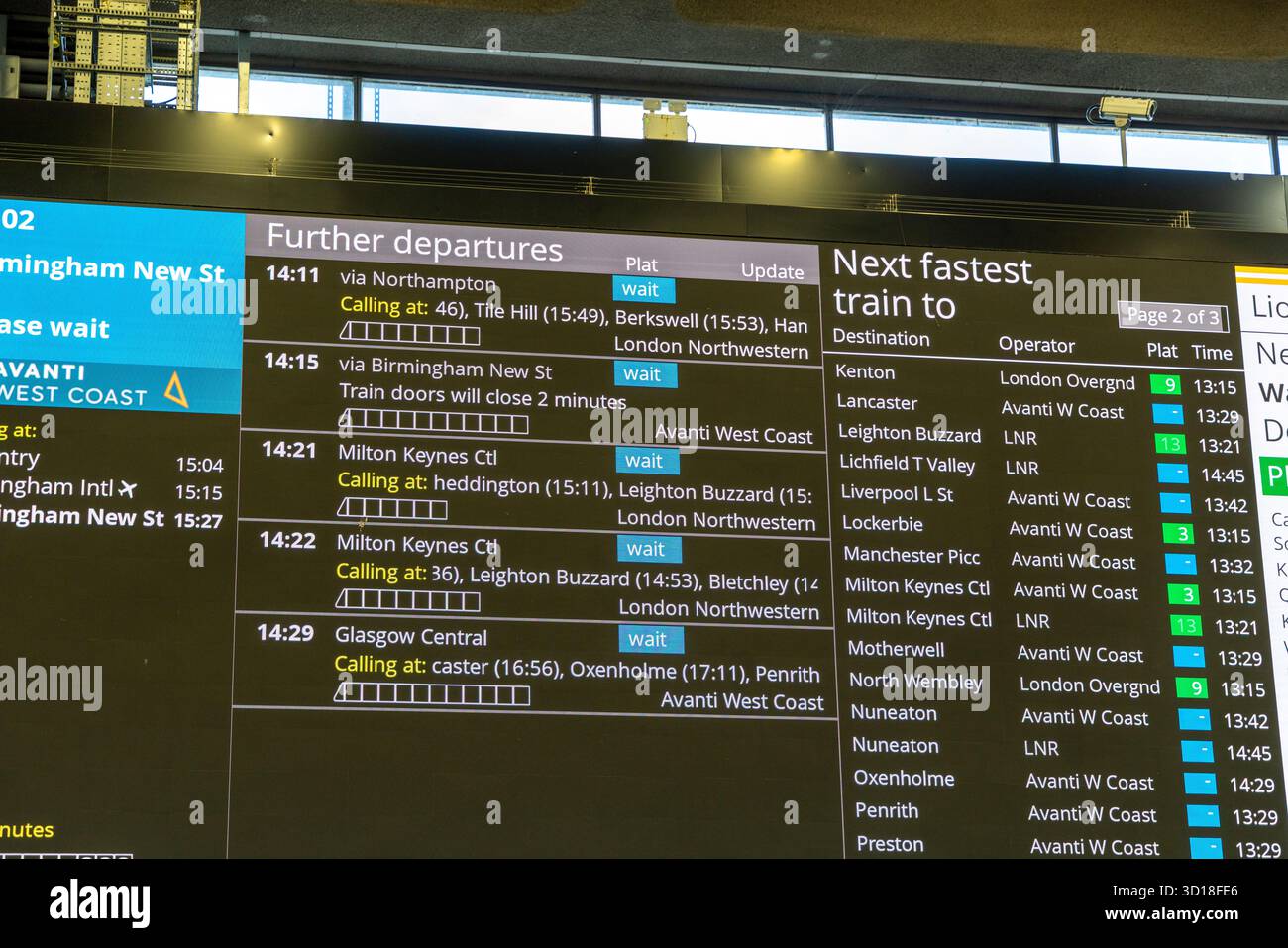 Bahnhof London Euston, Stockfoto