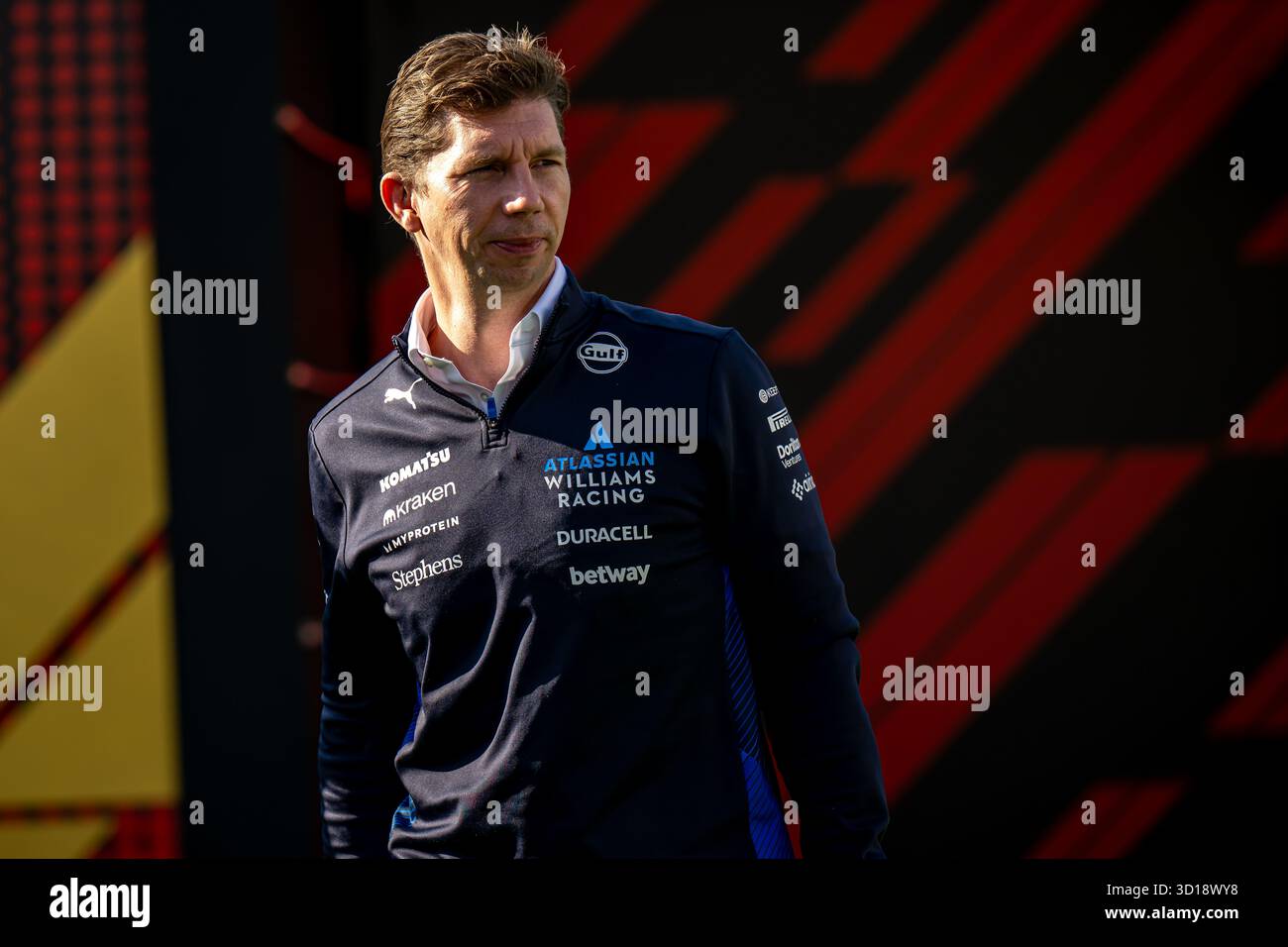 AUTODROMO HERMANOS Rodríguez, MEXIKO - 26. OKTOBER: James Vowles, Williams Racing FW47 aus Großbritannien während des Grand Prix Rodríguez in Mexiko-Stadt am Sonntag, 26. Oktober 2025 in Mexiko-Stadt, Mexiko (Foto: Michael Potts/BSR Agency) Credit: Orange Pics BV/Alamy Live News Stockfoto