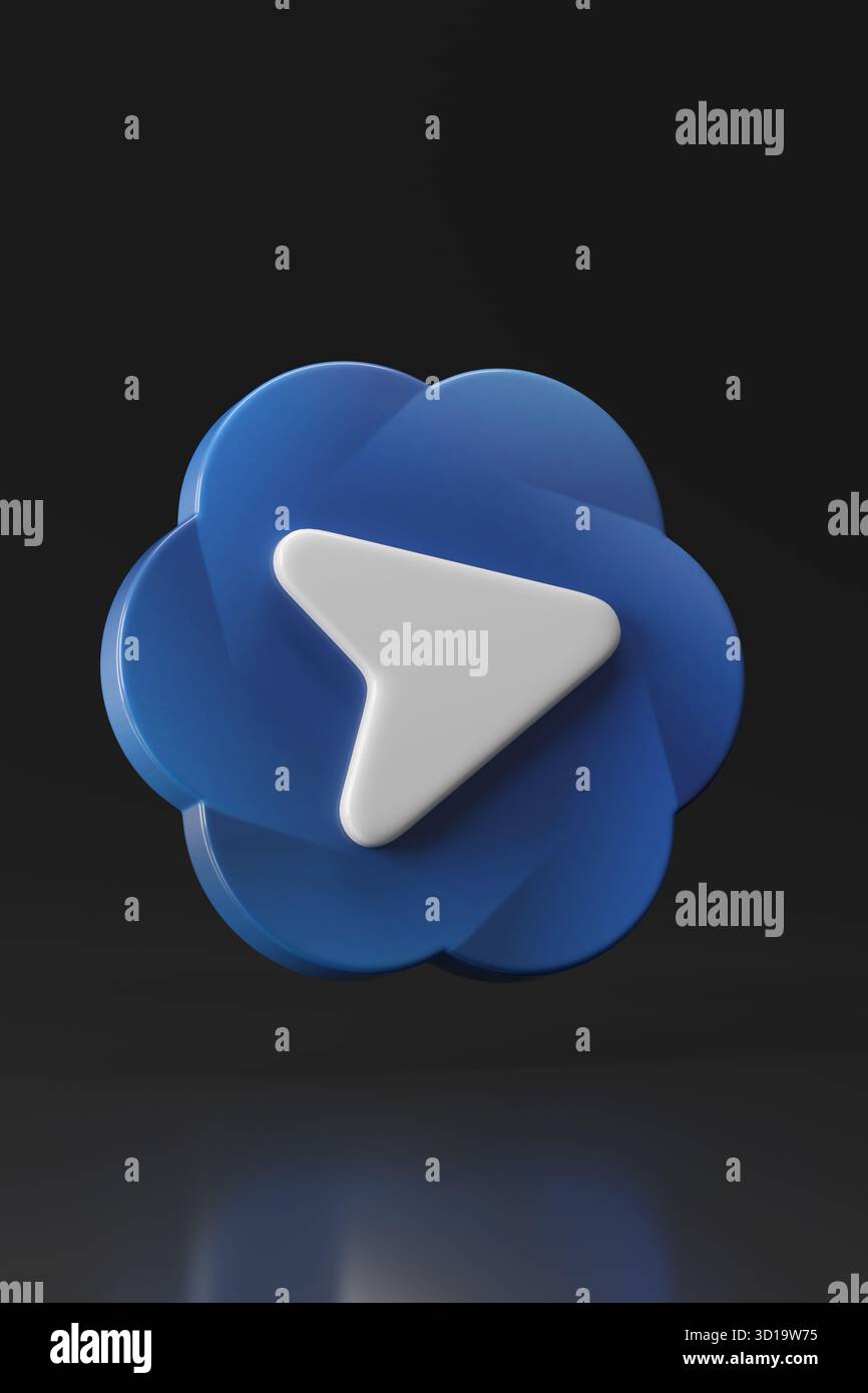 Buenos Aires, Argentinien; 25. Oktober 2025: Dreidimensionales Chat GPT Atlas-Logo auf dunklem Hintergrund. 3D-Abbildung. Stockfoto
