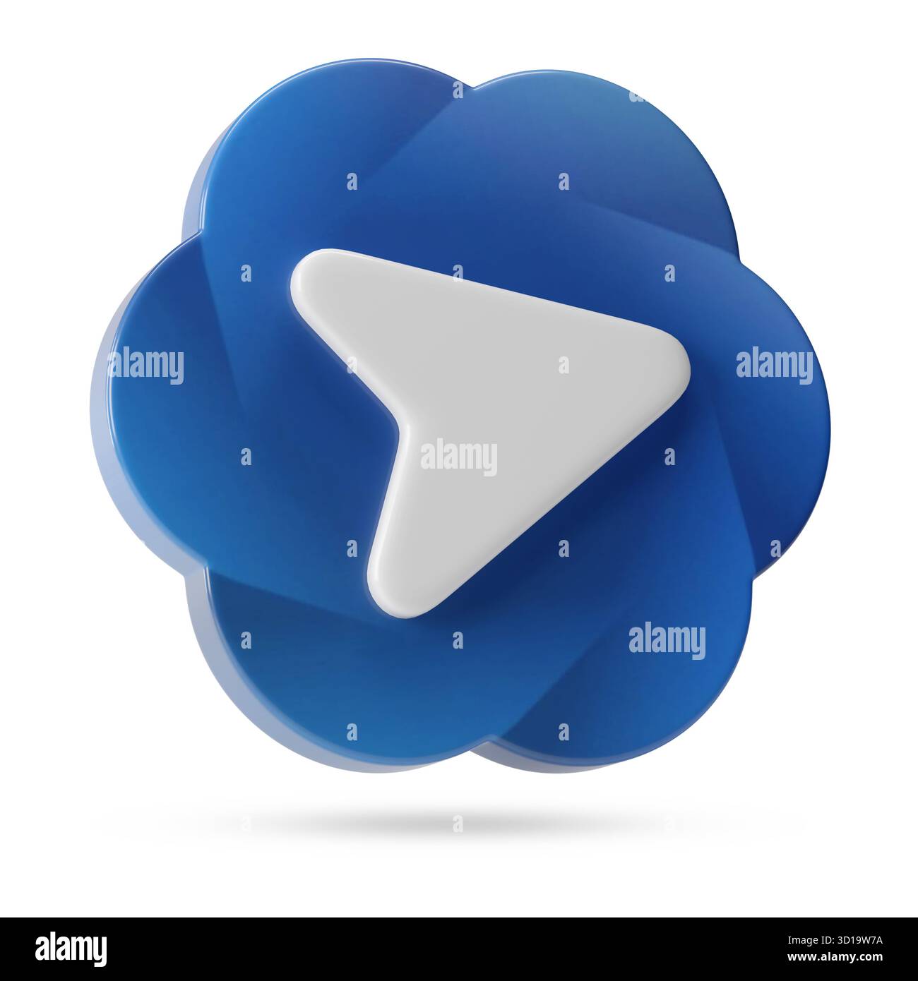 Buenos Aires, Argentinien; 25. Oktober 2025: Dreidimensionales Chat GPT Atlas Logo isoliert auf weißem Hintergrund. 3D-Abbildung. Stockfoto