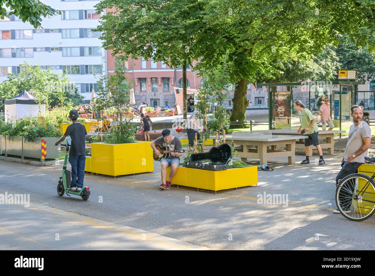 Menschen, Freizeit, Karhupuisto Park, Kallio, Helsinki, Finnland Stockfoto