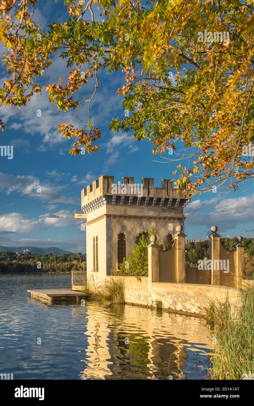 PESQUERA LA CARPA D’OR BOOTSHAUS SEE VON BANYOLES PLA DE L’ESTANY PROVINZ GIRONA KATALONIEN SPANIEN Stockfoto