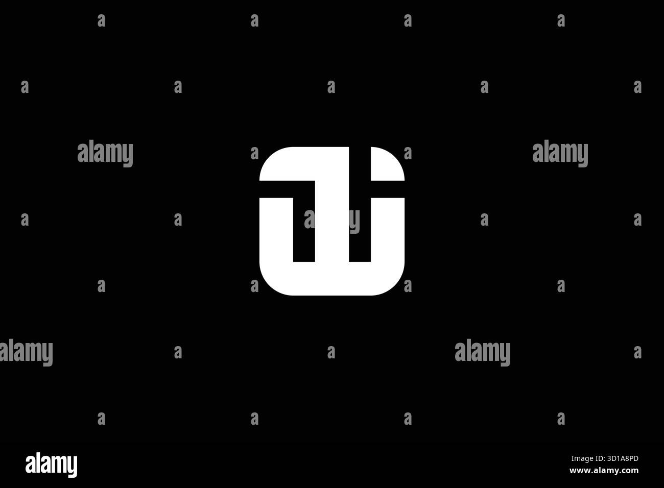 Elegante, minimalistische WTI Letter Monogramm Logo-Vorlage Stock Vektor