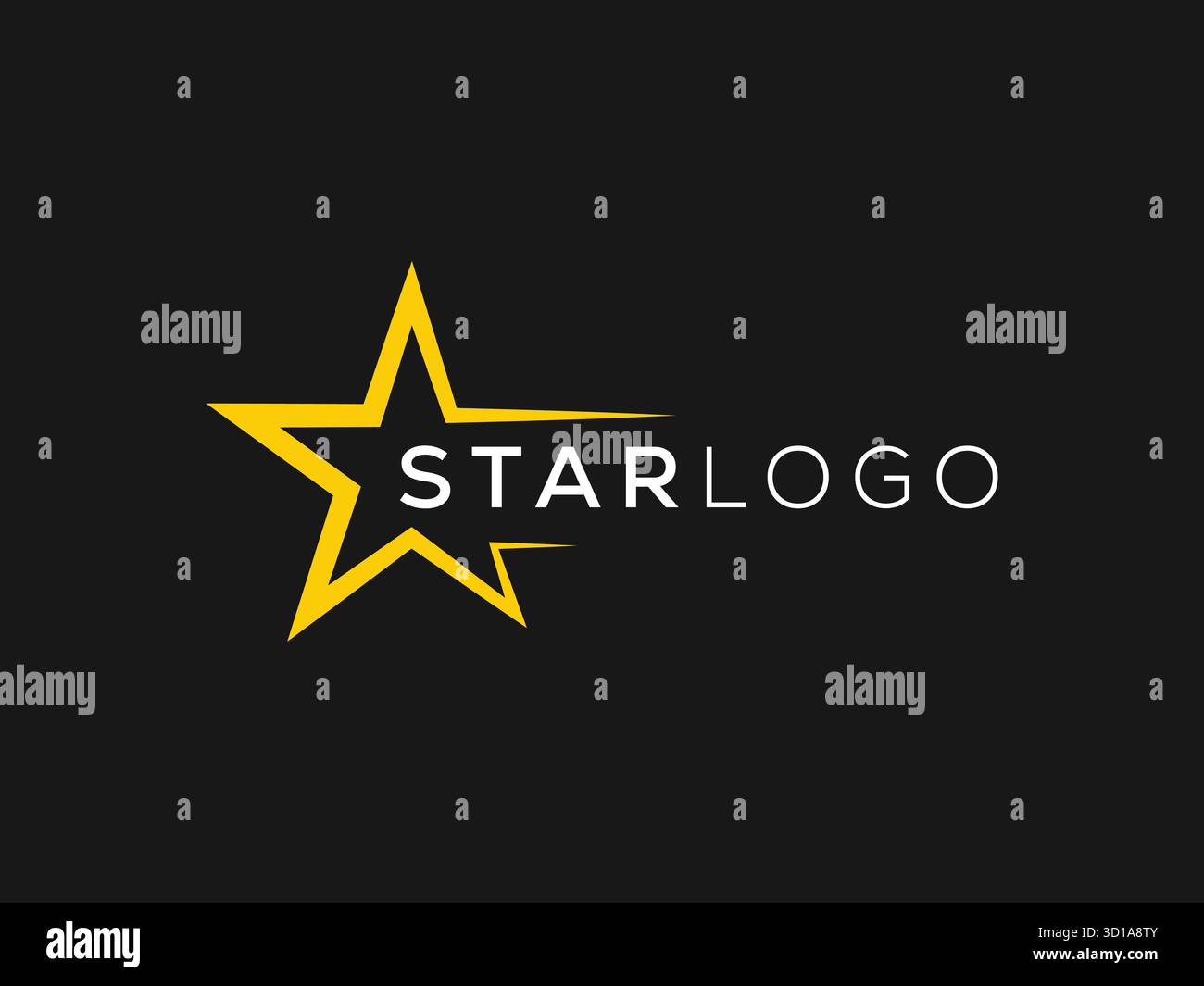 Minimalistisches und professionelles STAR-Logo Stock Vektor