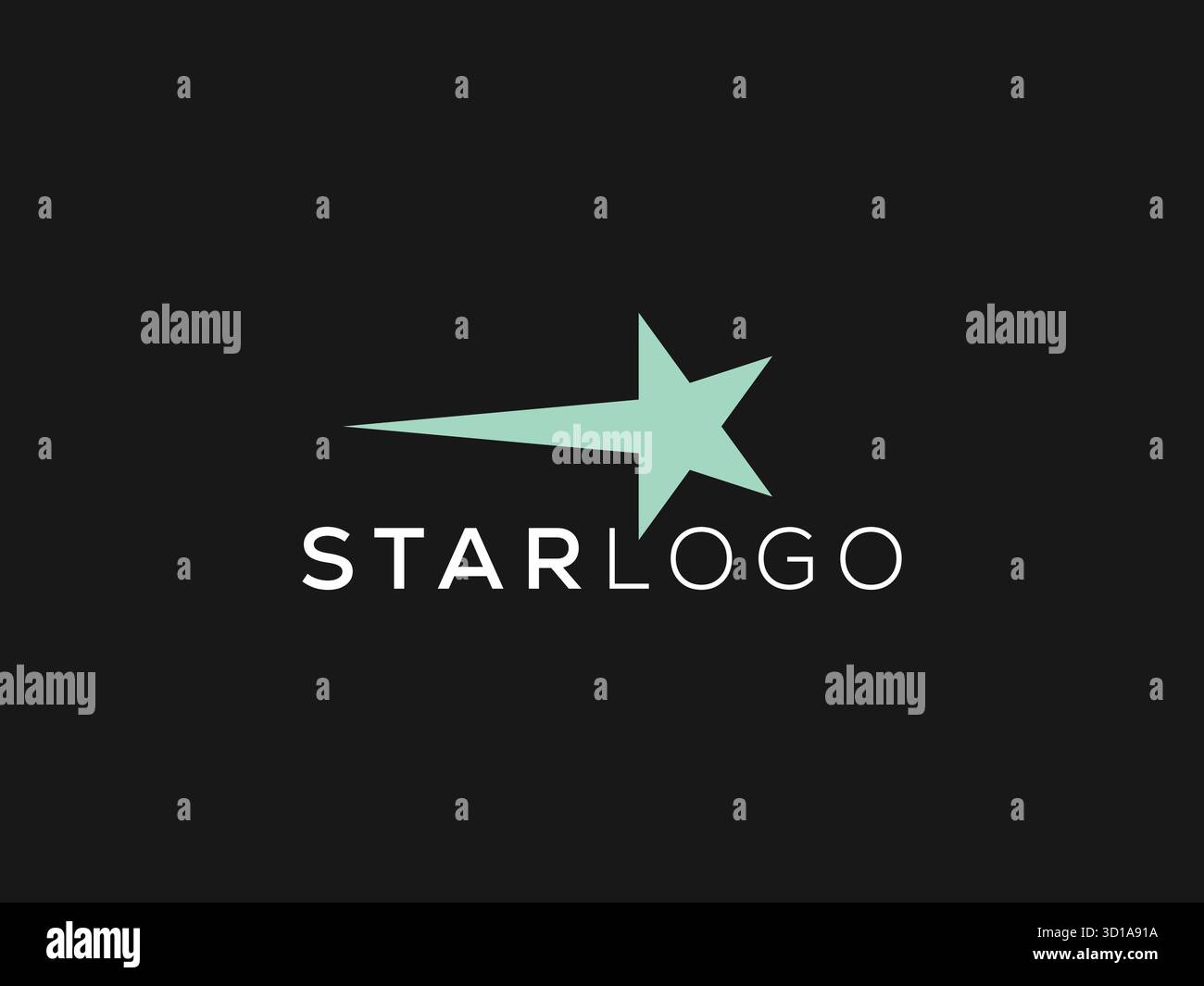 Minimalistisches und professionelles STAR-Logo Stock Vektor