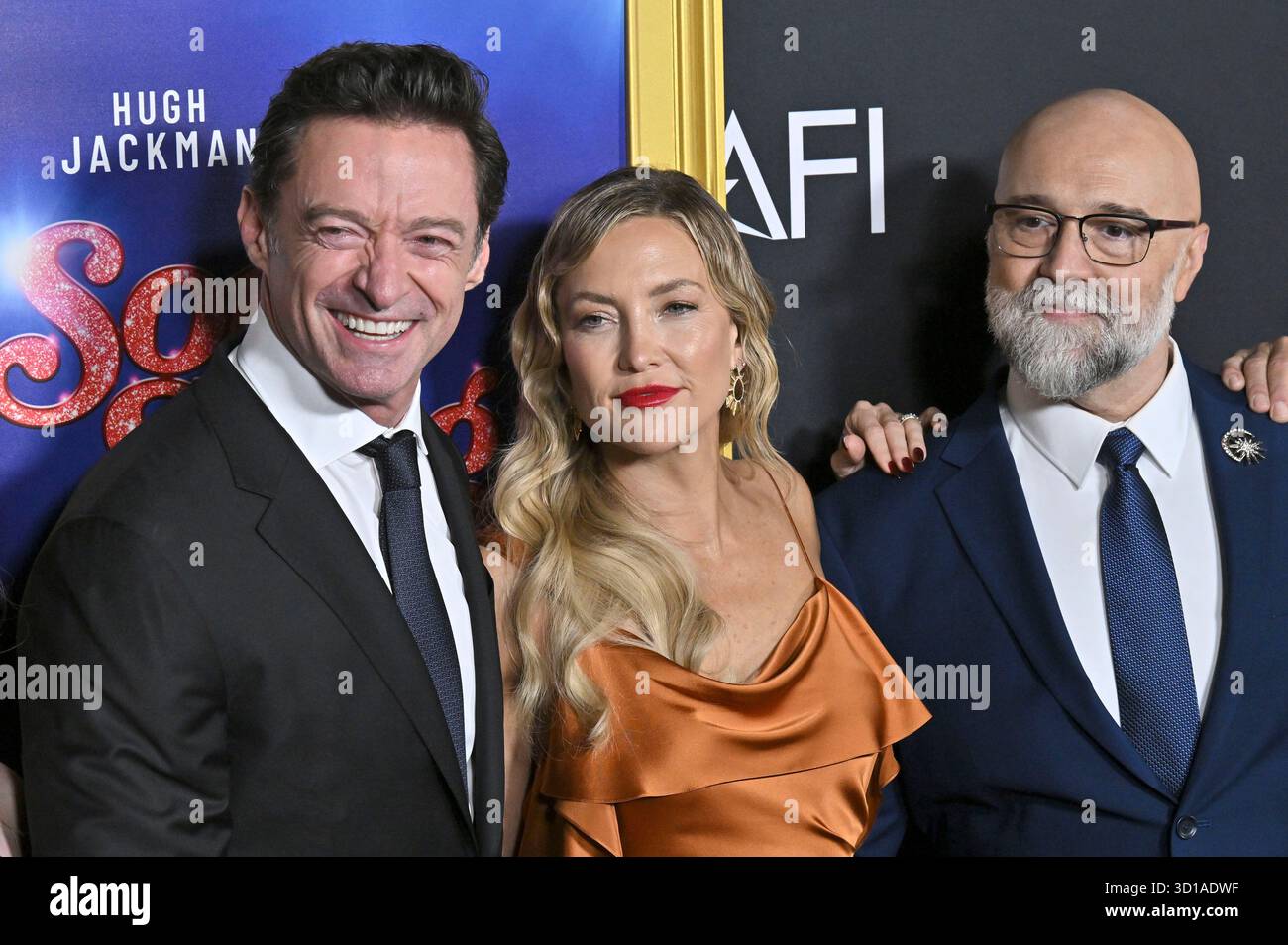 Hugh Jackman, Kate Hudson und Craig Brewer bei der Abschlussfeier Gala mit der Premiere des Kinofilms Song Sung Blue auf dem 39. AFI fest 2025 im TCL Chinese Theatre. Los Angeles, 26.10.2025 Stockfoto