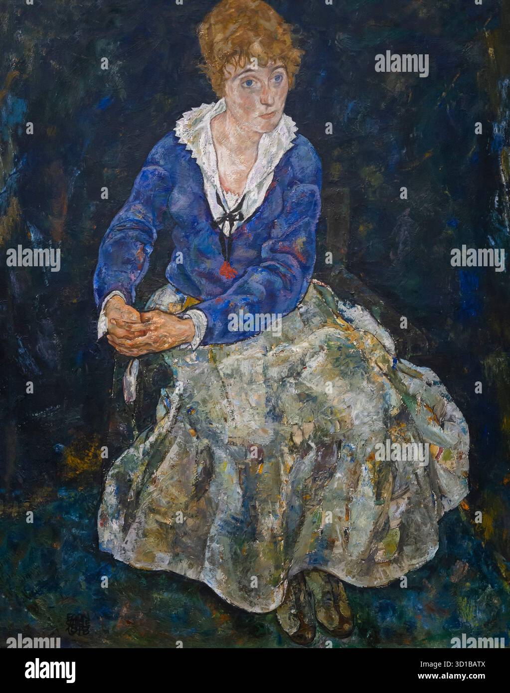 Porträt der Frau des Künstlers, Edith Schiele, Egon Schiele, 1917-1918, Museum Belvedere, Wien, Österreich Stockfoto Porträt der Frau des Künstlers, Edith Schiele, Egon Schiele, 1917-1918, Museum Belvedere, Wien, Österreich Stockfoto