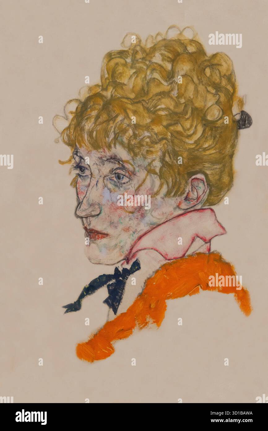 Die Frau des Künstlers, Edith Schiele, 1917, Albertina Museum, Wien, Österreich Stockfoto Die Frau des Künstlers, Edith Schiele, 1917, Albertina Museum, Wien, Österreich Stockfoto