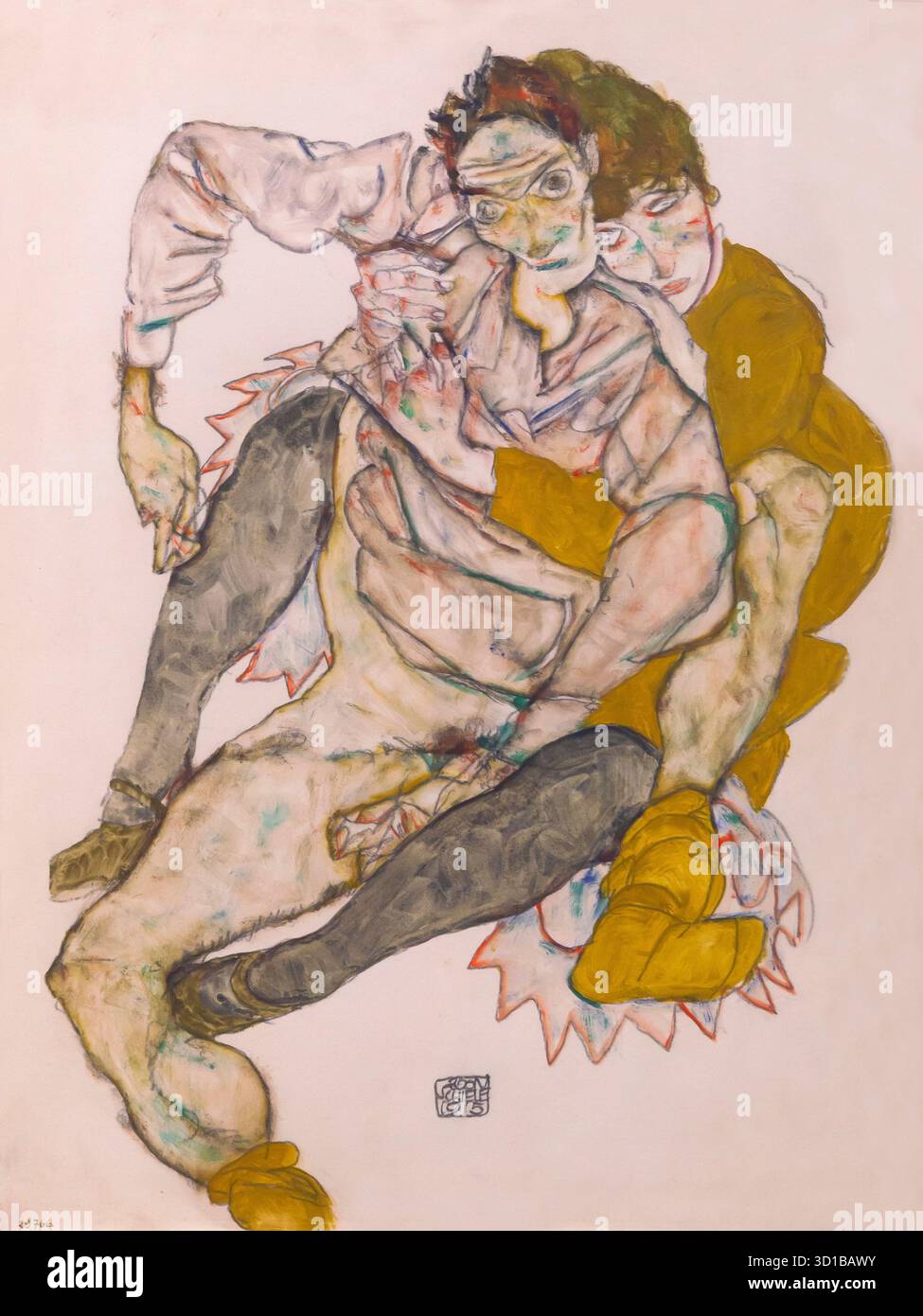 Ehepaar mit Sitzplätzen, Egon und Edith Schiele, 1915, Albertina Museum, Wien, Österreich Stockfoto Ehepaar mit Sitzplätzen, Egon und Edith Schiele, 1915, Albertina Museum, Wien, Österreich Stockfoto