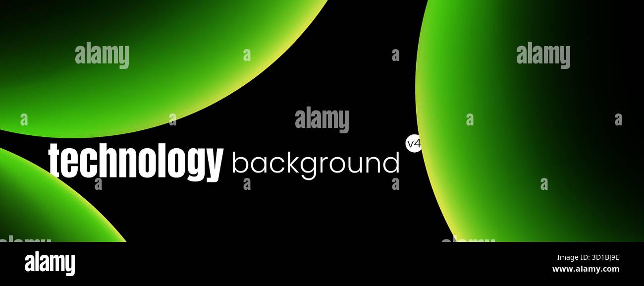 Ein verschwommenes Logo und eine Kugel mit einem grünen und säuregelben Farbverlauf für eine Tech-Kugel oder einen zukünftigen Hintergrund mit einem Halo. Stock Vektor