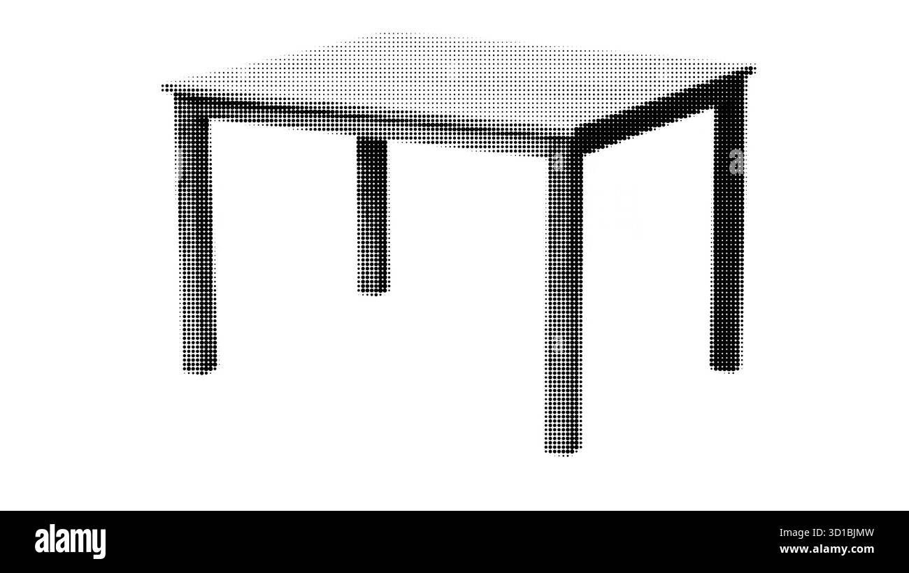 Holztisch Collage isoliertes Element auf dem weißen Hintergrund. Esstisch Textur im Scrapbook Stil für den Innenraum. Stock Vektor