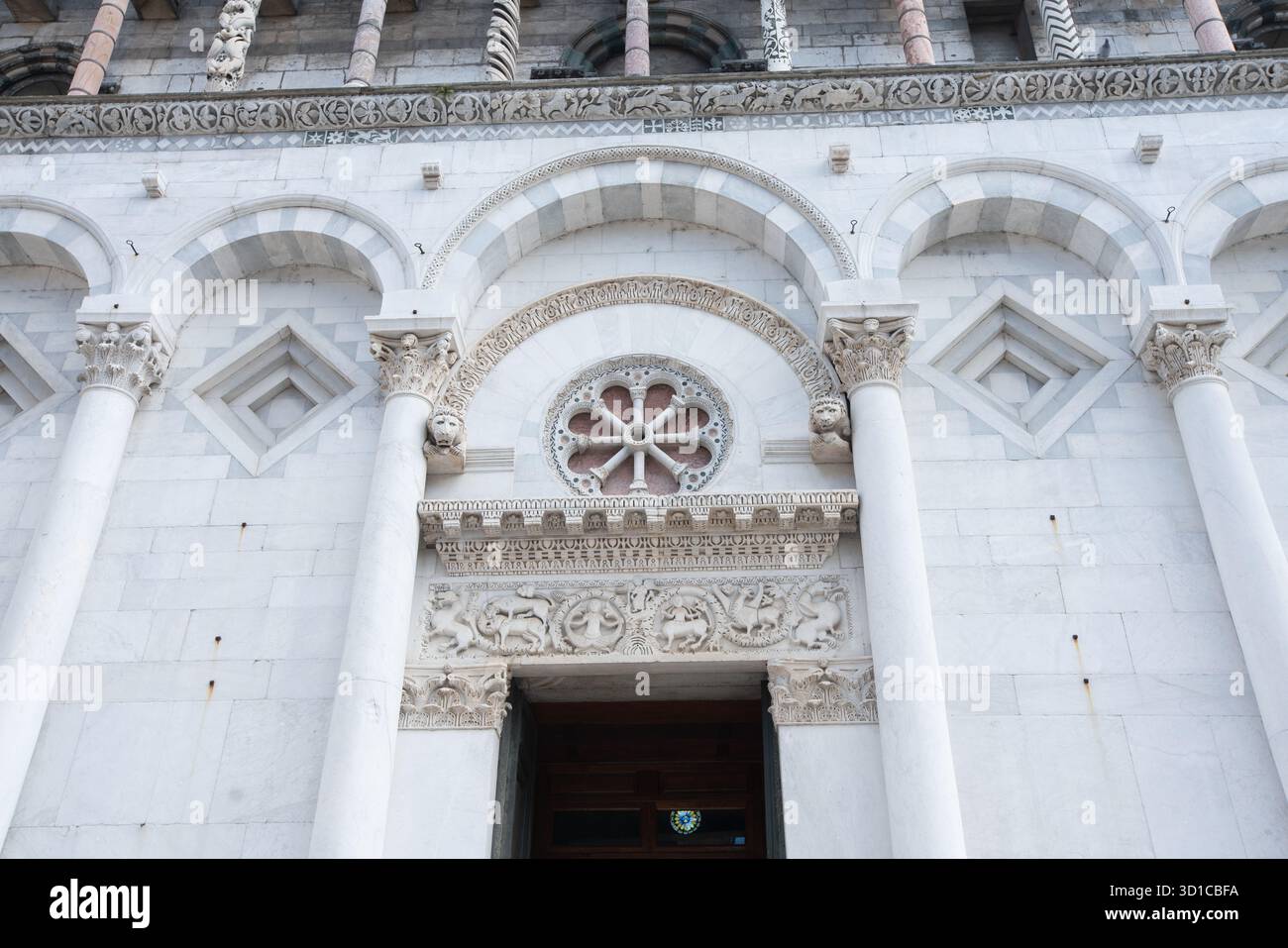 Lucca, Italien Chiesa di San Michele in Foro Fassade Stockfoto