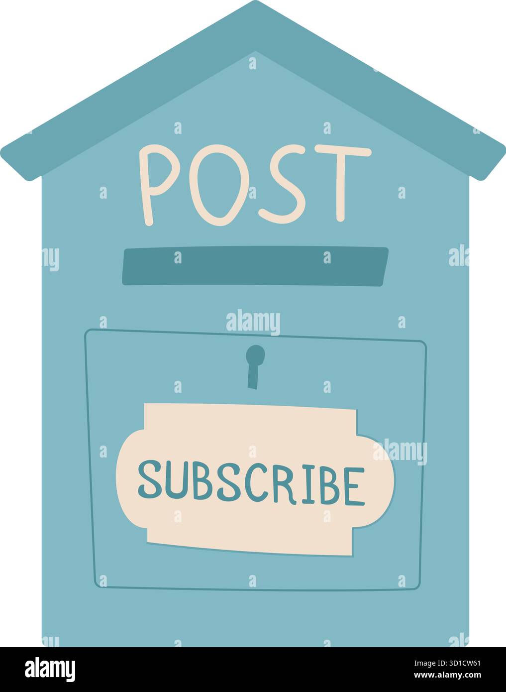 Mailbox Postfach-Nachricht Abonnieren Stock Vektor
