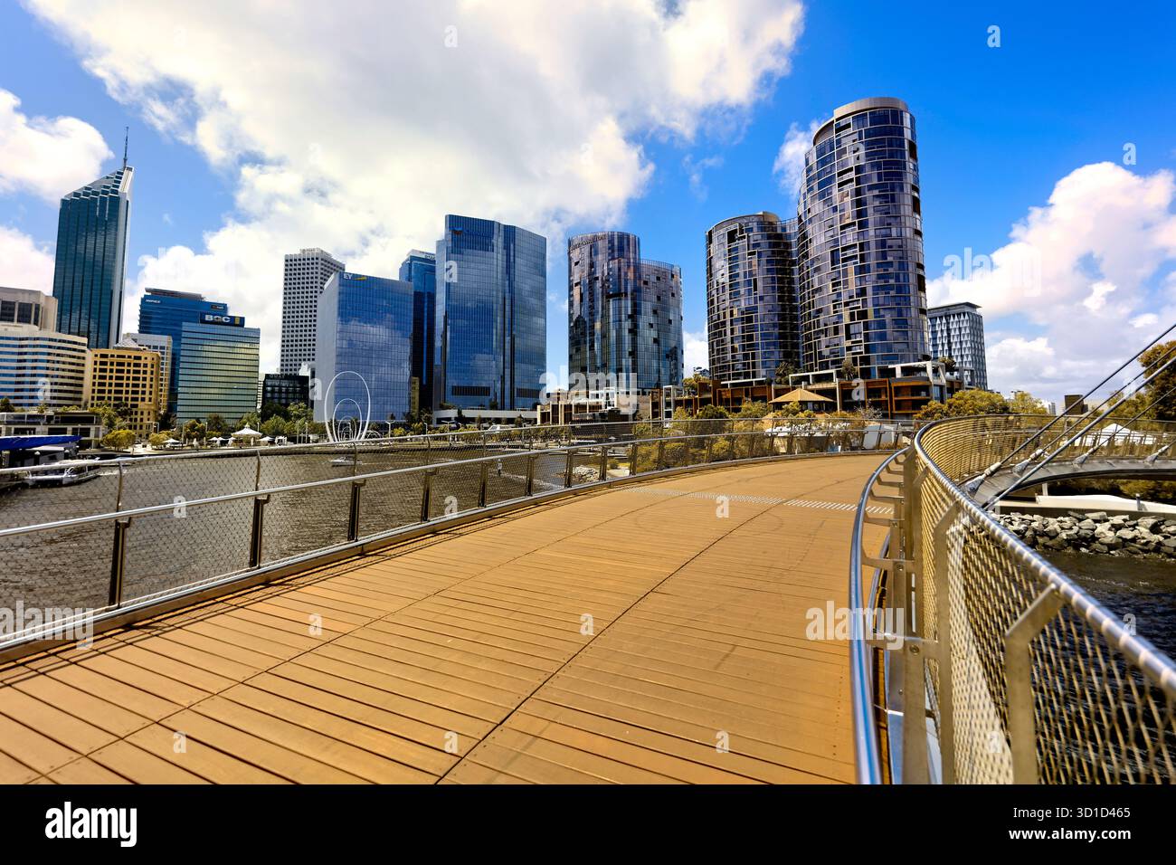 Perth City Buildings and Skyline 2025, Elizabeth Quay, Perth, Western Australia Stockfoto