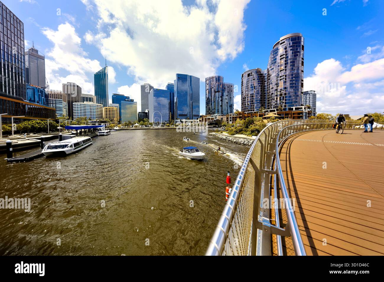 Perth City Buildings and Skyline 2025, Elizabeth Quay, Perth, Western Australia Stockfoto