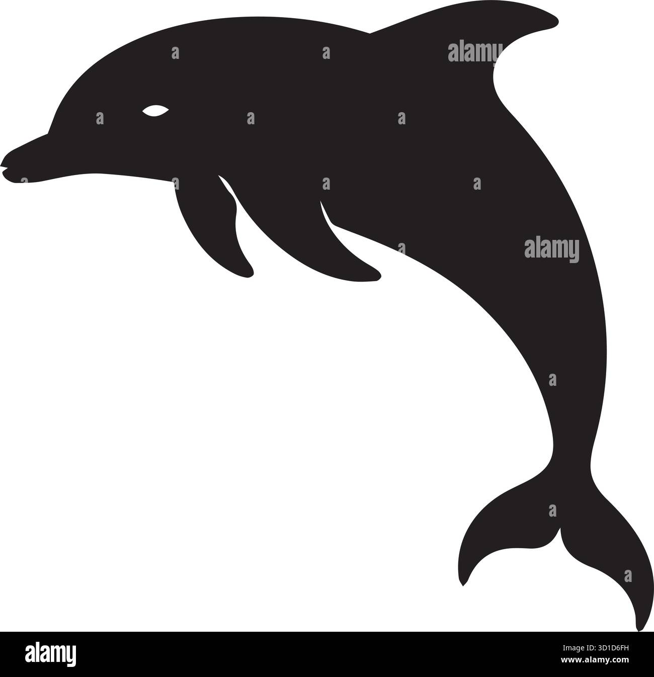 dolphin Silhouette Vektor Design Stock Vektor