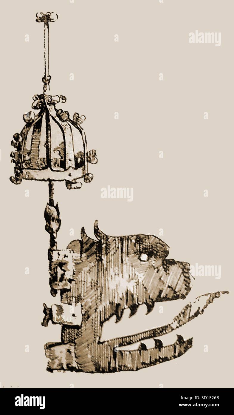 Eine antike Wetterfahne, die 1897 im Maidstone Museum ausgestellt wurde Stockfoto