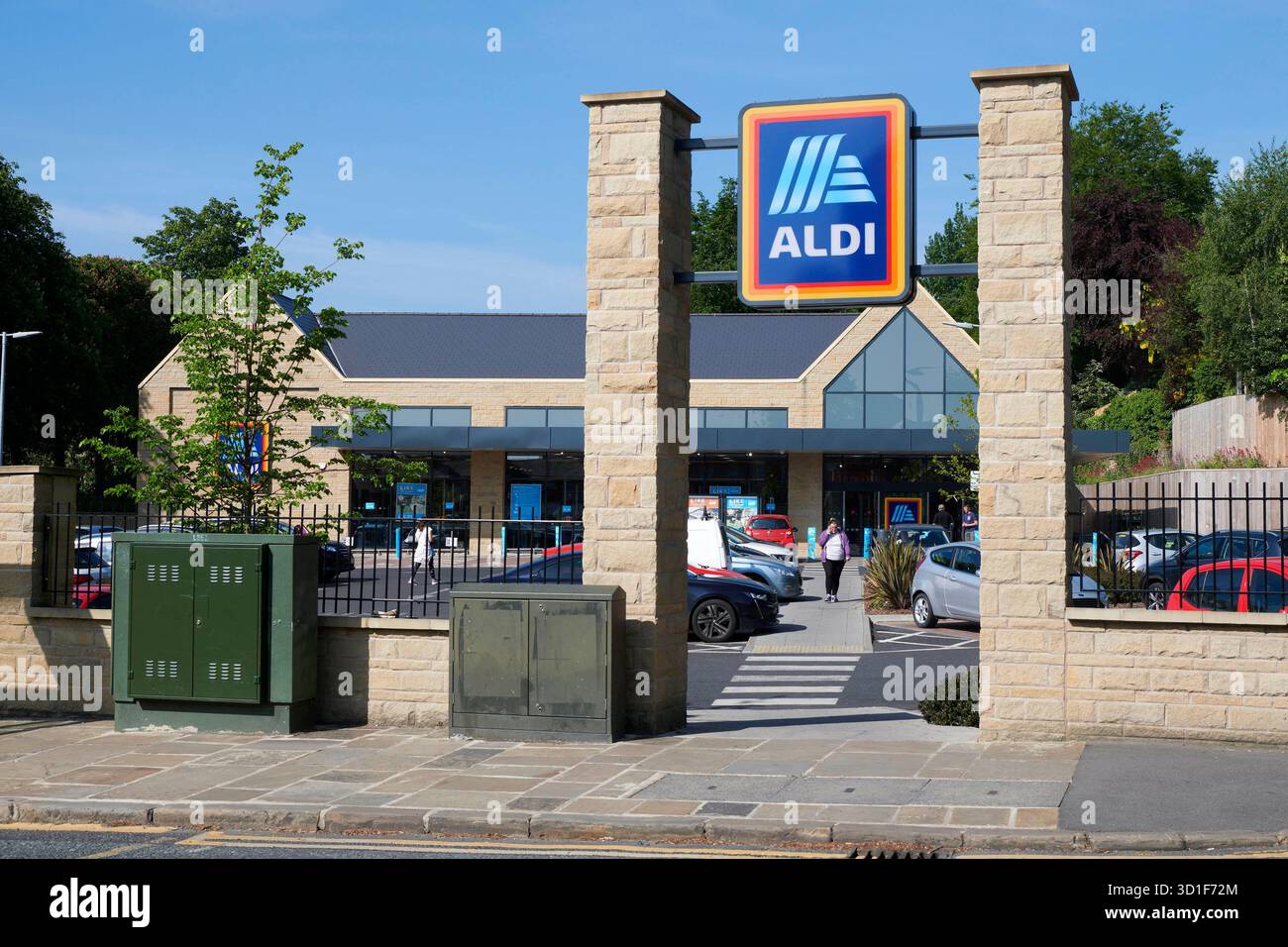 Aldi Local Supermarket in Chapel Allerton, North Leeds Vororte, West Yorkshire, Nordengland, Großbritannien Stockfoto