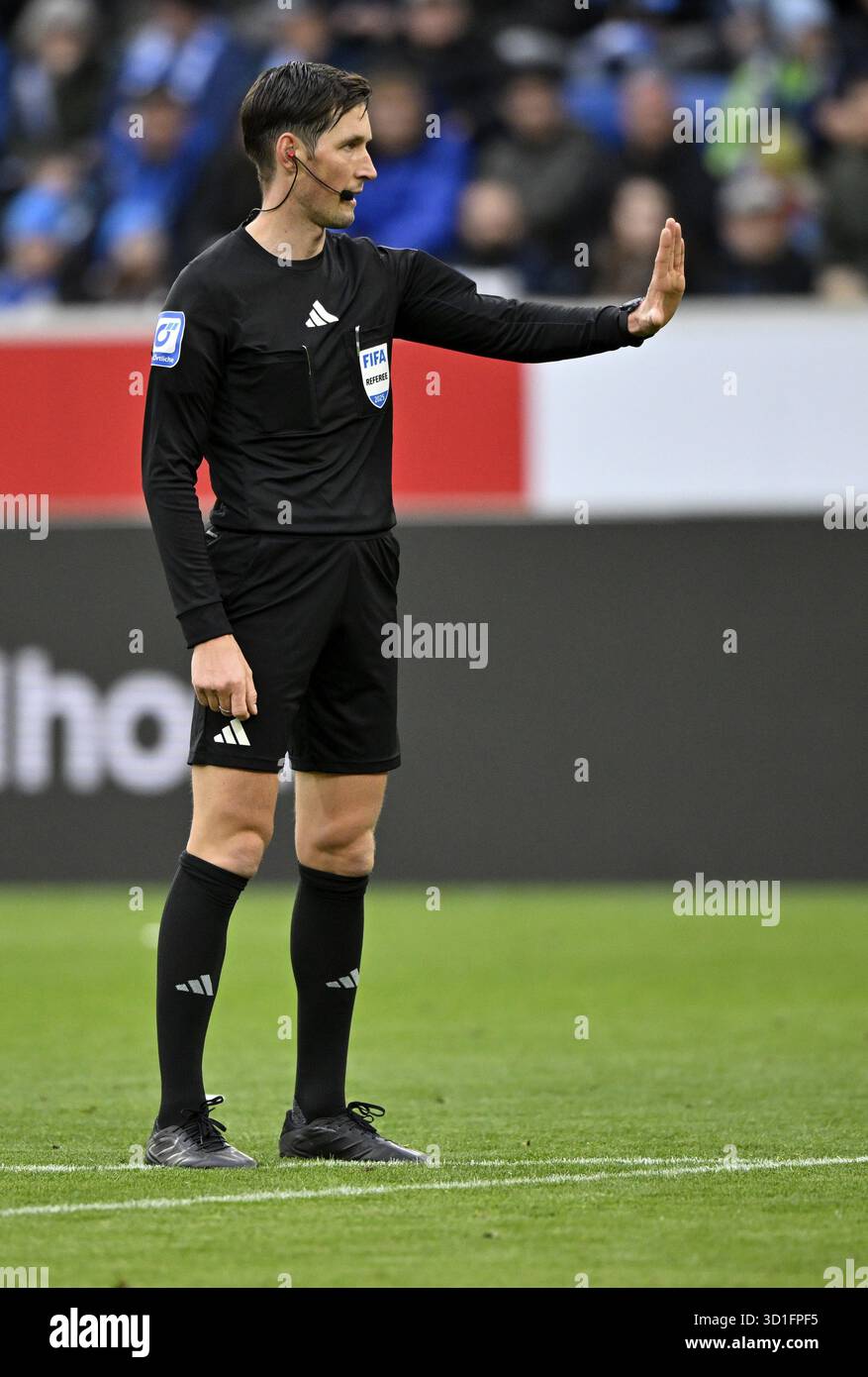 Schiedsrichter Dr. Matthias Joellenbeck Gesture PreZero Arena, Sinsheim, Baden-Württemberg, Deutschland Stockfoto