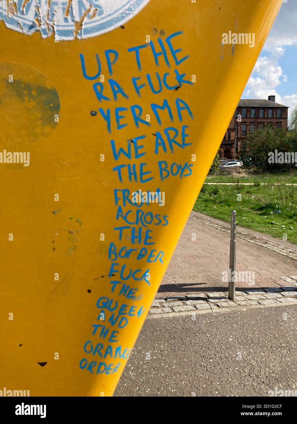 Antiunionistische und pro-irische Graffiti, Glasgow, Schottland Stockfoto