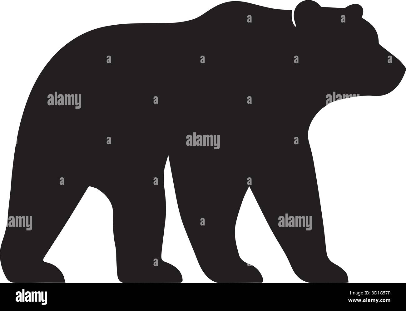 Eine schöne Bär Illustration Vektor schwarze Silhouette Stock Vektor
