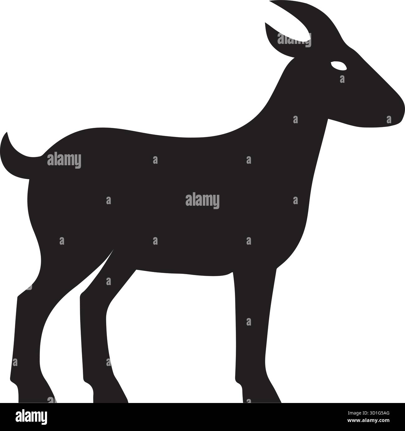 Ziegenillustration Vektor Design Silhouette Stock Vektor