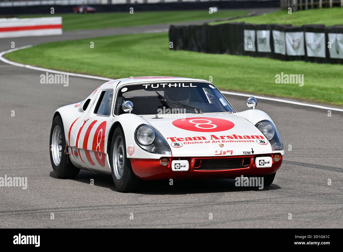 Emanuele Pirro, Porsche 904 Carrera GTS, Fordwater Trophy, ein fünfundzwanzig-minütiges Einzelfahrer-Rennen für serienbasierte GT- und Sportwagen, die im Wettbewerb stehen Stockfoto