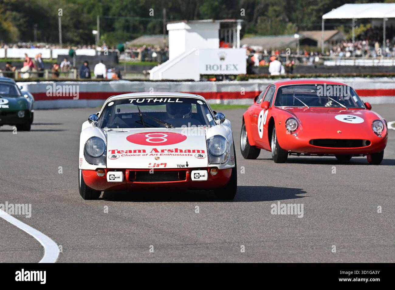 Emanuele Pirro, Porsche 904 Carrera GTS, Fordwater Trophy, ein fünfundzwanzig-minütiges Einzelfahrer-Rennen für serienbasierte GT- und Sportwagen, die im Wettbewerb stehen Stockfoto