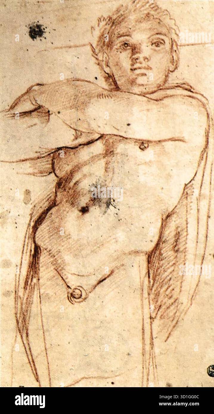 CARRACCI, Annibale (* 1560, Bologna, d. 1609, Roma) Atlante - Sanguine Mus?e du Louvre, Paris --- Schlüsselwörter: ----------------- Autor: CARRACCI, Annibale Titel: Atlante Zeitlinie: 1551-1600 Schule: Italienisch Form: Grafik Typ: Mythologisch Stockfoto