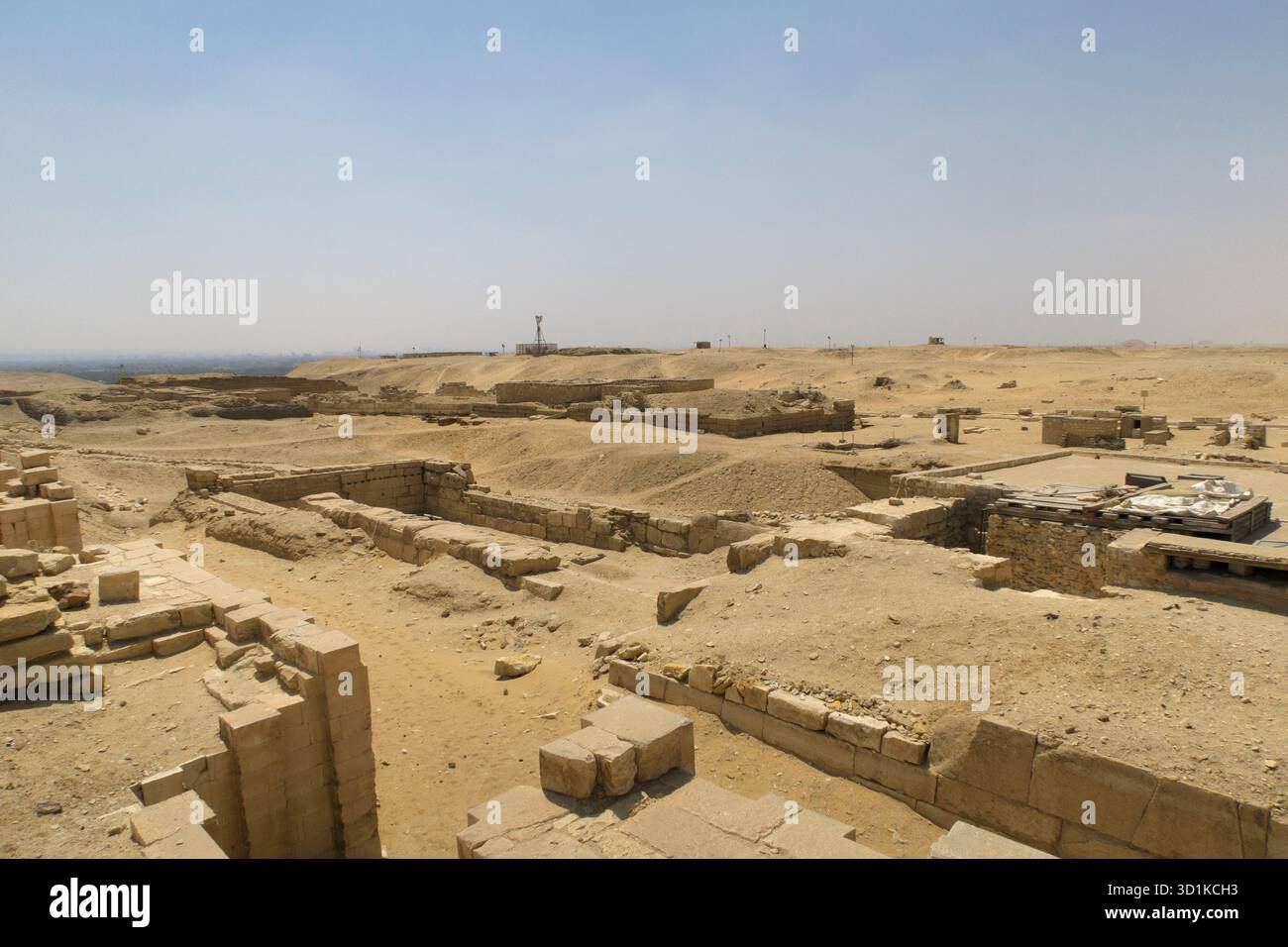 Archäologische Stätte der Sakkara-Nekropole in Ägypten Stockfoto