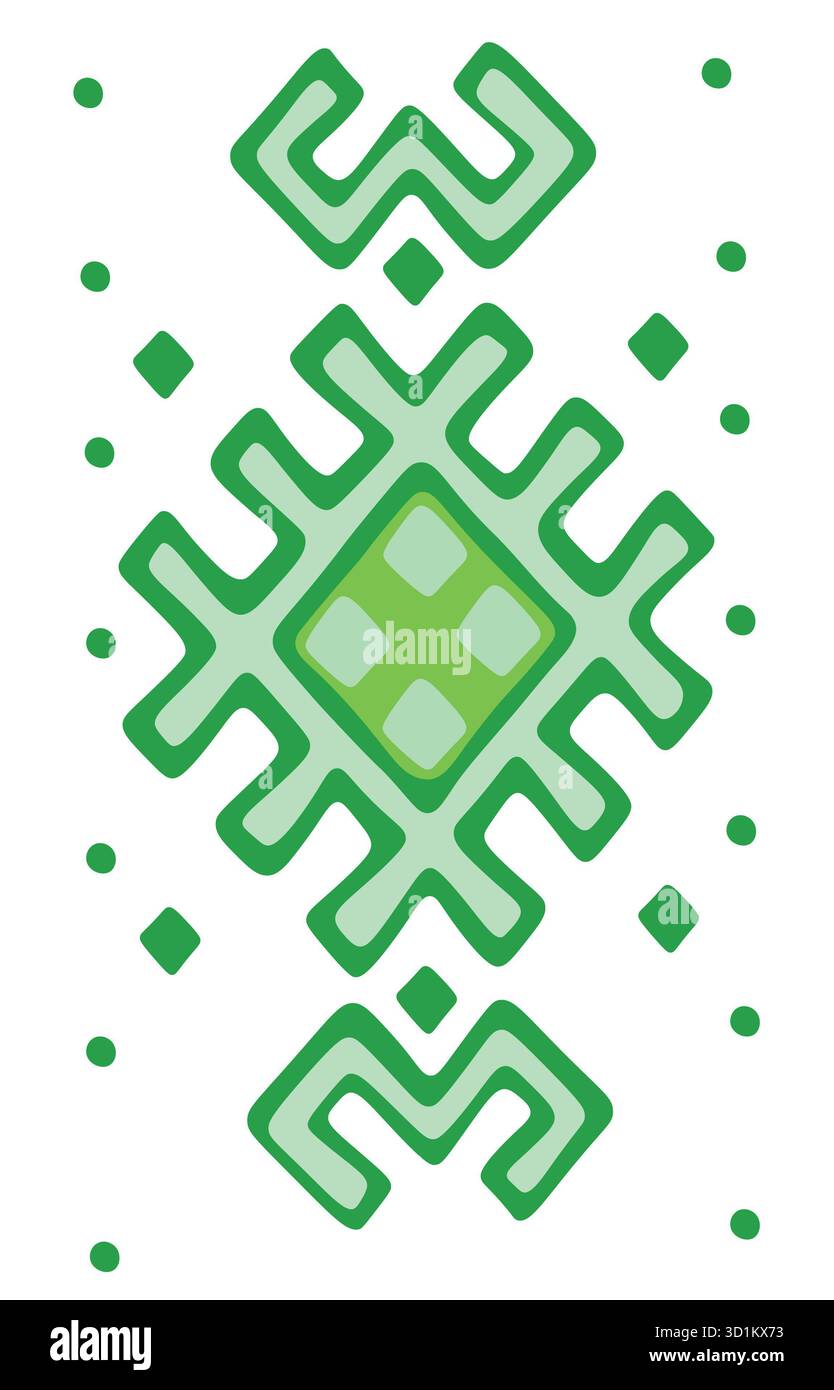 Das traditionelle Symbol der slawischen belarussischen Pflanze verkörpert die Vitalität, das Wachstum und die spirituelle Erneuerung der Natur und verbindet das menschliche Leben mit dem Schöpfungsleben der Erde Stockfoto