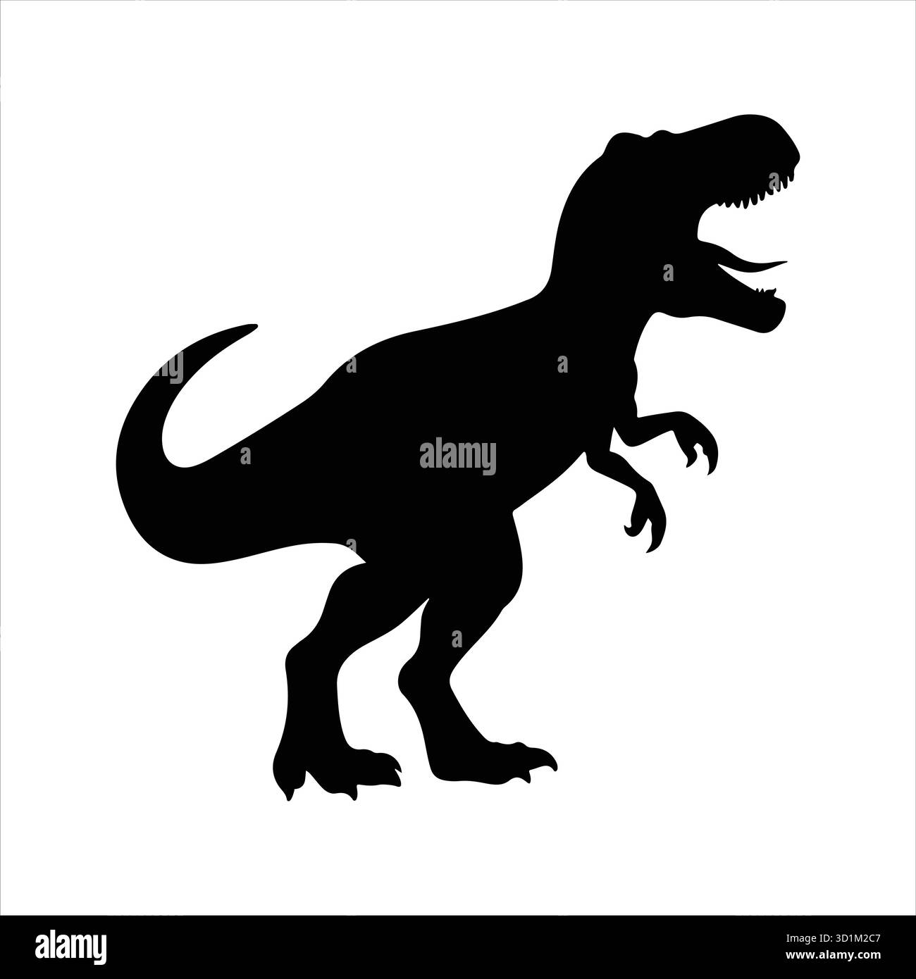 Silhouette von t rex. Vektorillustration von Dinosauriern. Stock Vektor