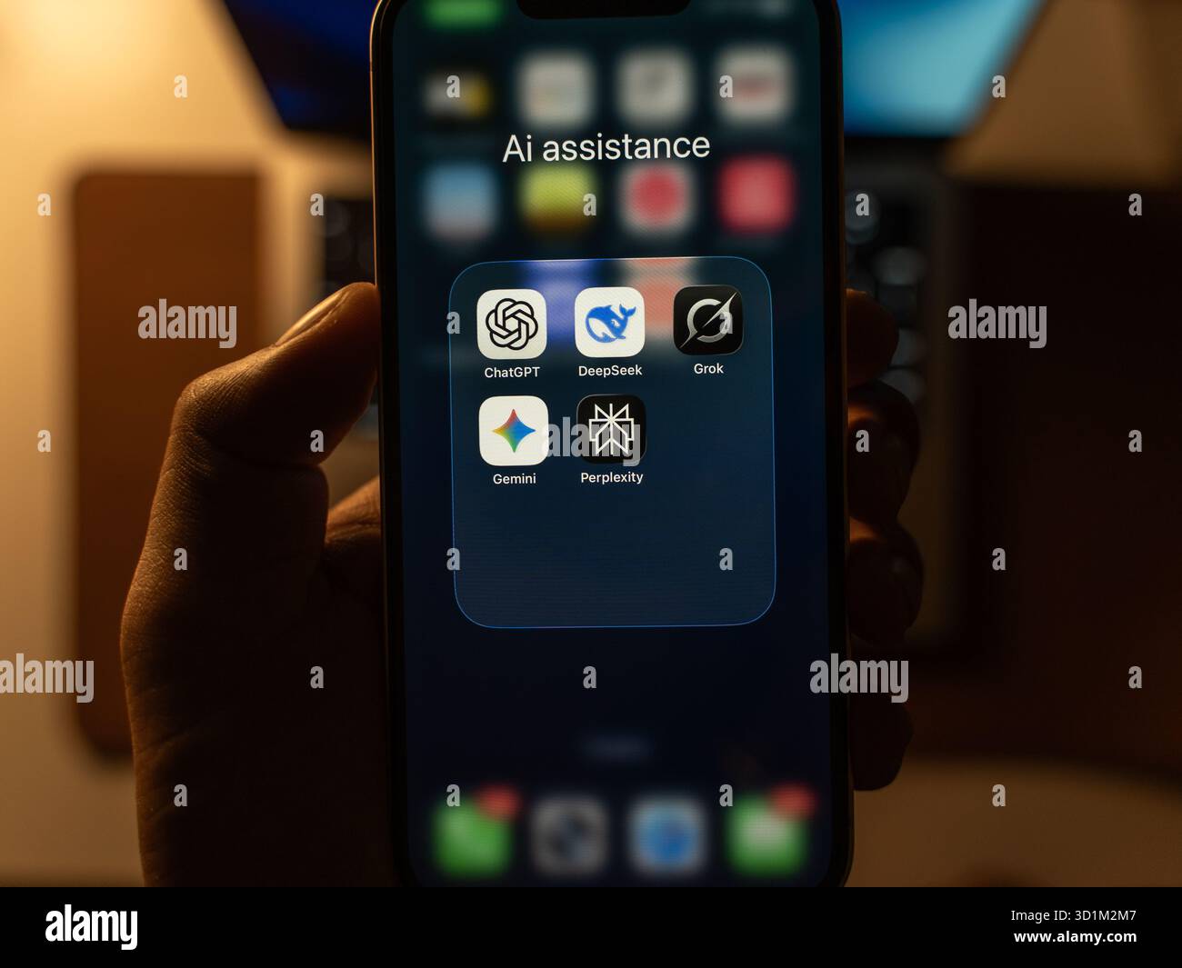 Das AI Apps Logo wird am 09. Oktober 2025 in Bangalore, Indien, auf dem Bildschirm eines Smartphones angezeigt Stockfoto