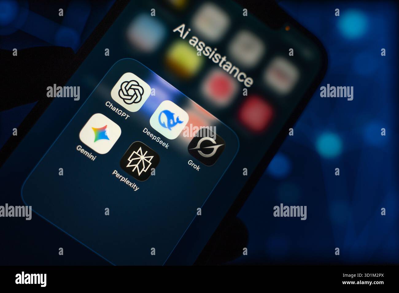 Das AI Apps Logo wird am 09. Oktober 2025 in Bangalore, Indien, auf dem Bildschirm eines Smartphones angezeigt Stockfoto