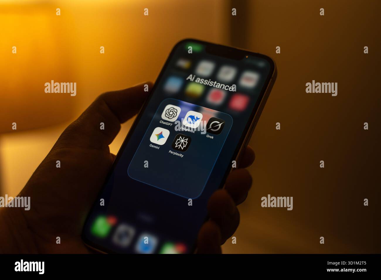 Das AI Apps Logo wird am 09. Oktober 2025 in Bangalore, Indien, auf dem Bildschirm eines Smartphones angezeigt Stockfoto