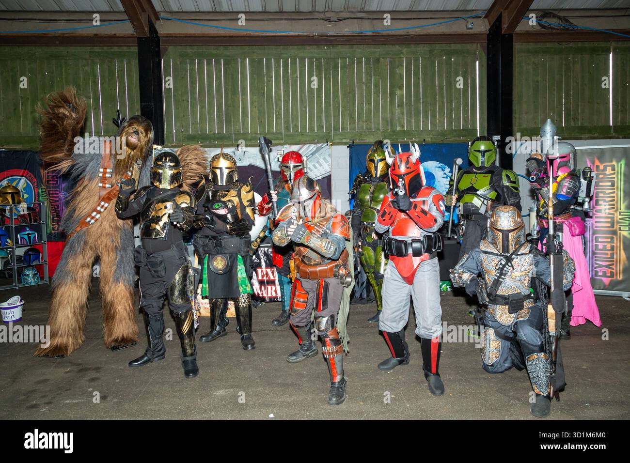 Star war Fans und Cosplayer auf der Comic Con Scotland, Royal Highland Centre, Ingliston, Edinburgh, Schottland Stockfoto
