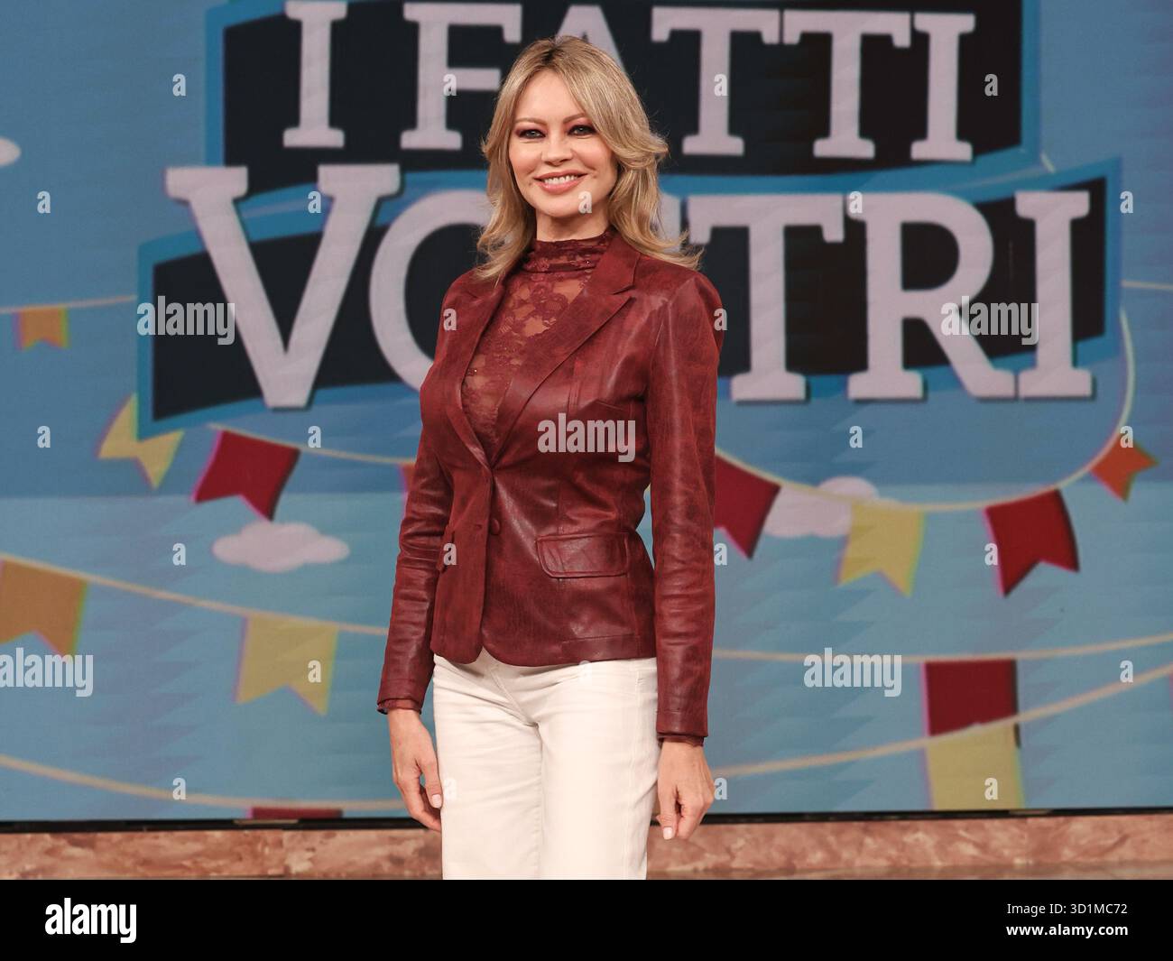 Rom, Italien. Oktober 2025. Rom, Rai Studios früher in Teulada, TV-Show „I Fatti Vostri“. Im Bild: Anna Falchi Credit: Unabhängige Fotoagentur/Alamy Live News Stockfoto