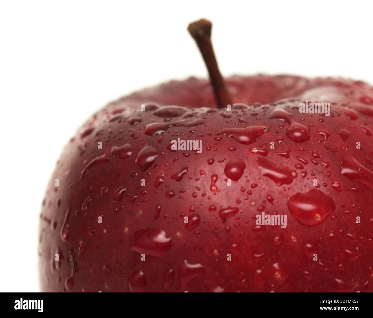 Frischen roten Apfel, isoliert auf weiss Stockfoto