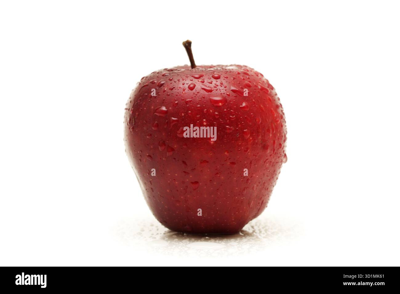 Roter Apfel auf weiß Stockfoto