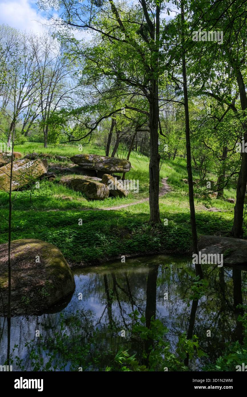Uman. Sofievsky Park am Morgen. Tief im Park. Stockfoto