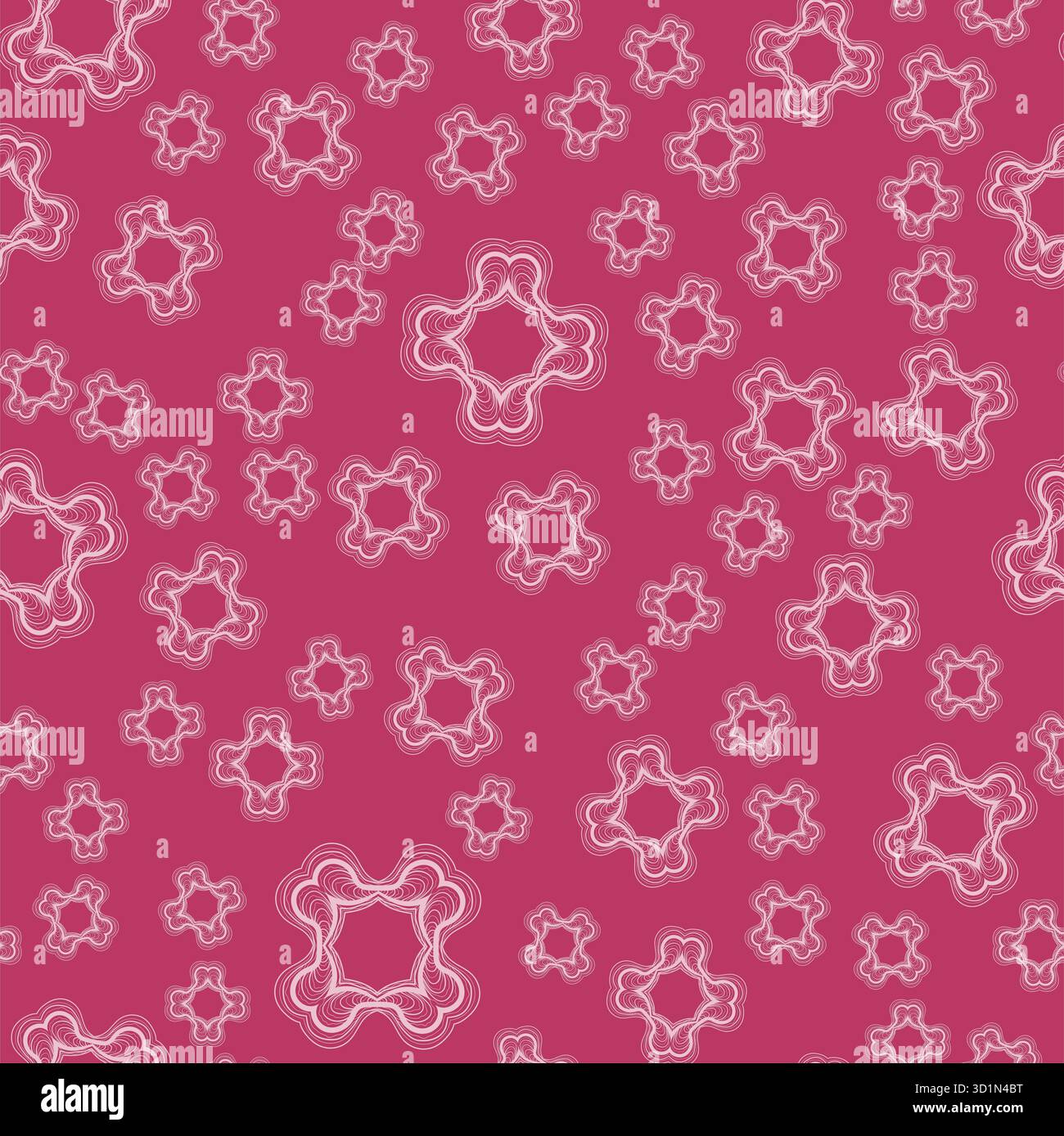 Nahtlose Muster auf rosafarbenem Hintergrund. Vintage-Dekorationselemente, handgezeichnet und chaotisch umkreist. Islamische, arabische, indische, osmanische Motive Stockfoto