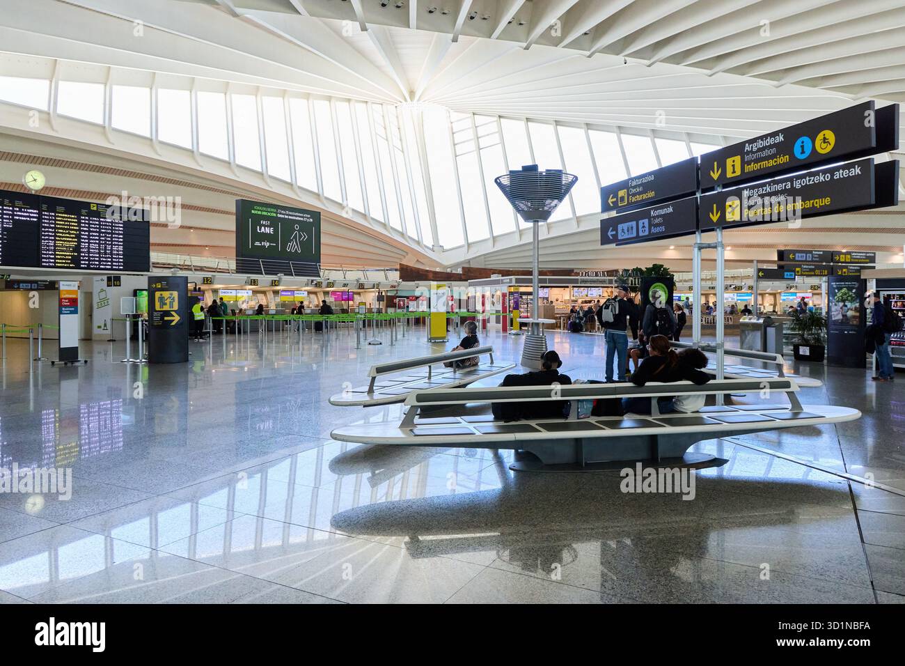 Hall, Flughafen Bilbao, Loiu, Bizkaia, Baskenland, Spanien Stockfoto