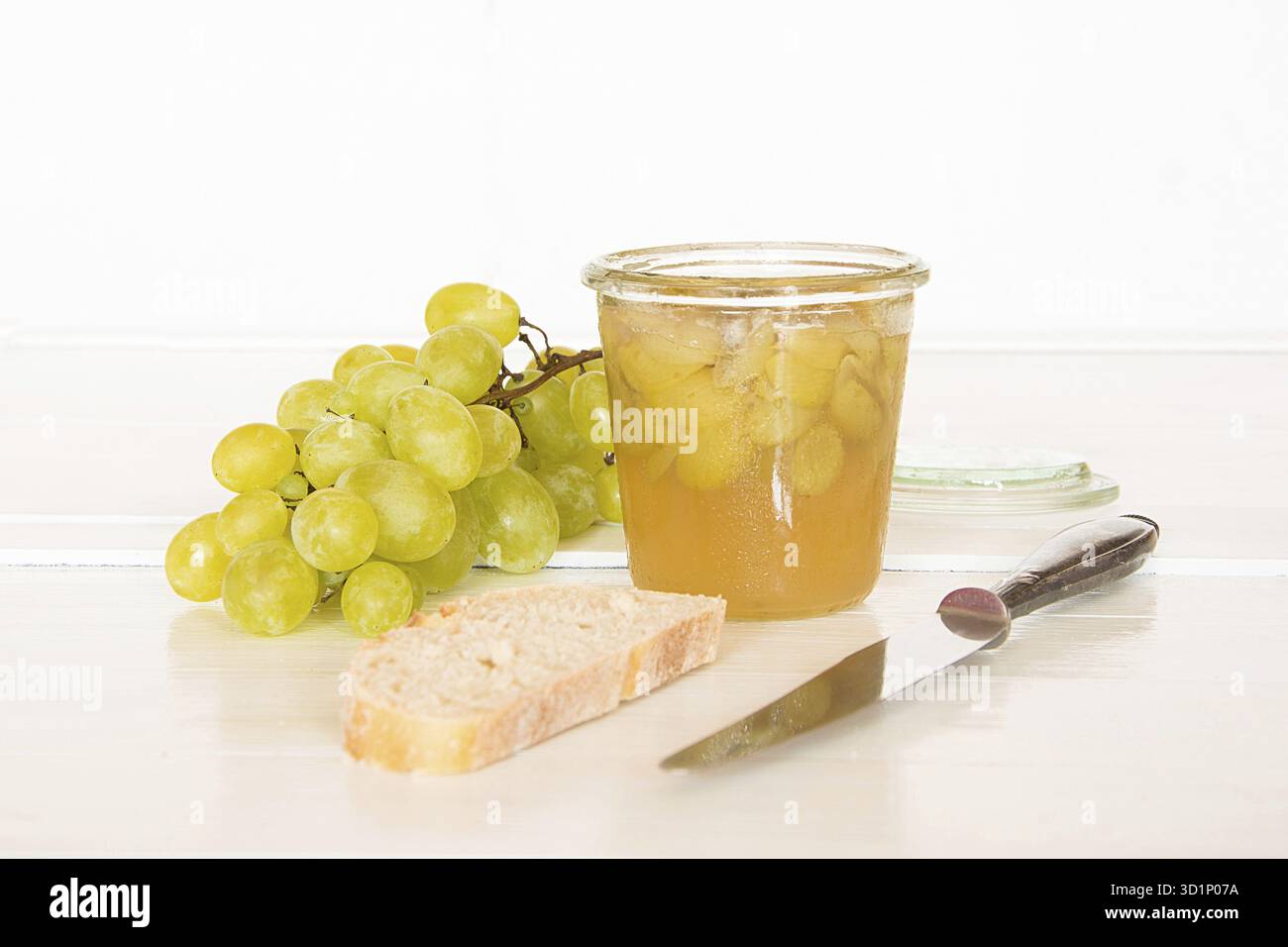 Weiße Trauben Gelee Stockfoto