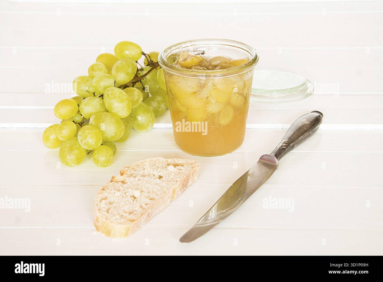 Weiße Trauben Gelee Stockfoto