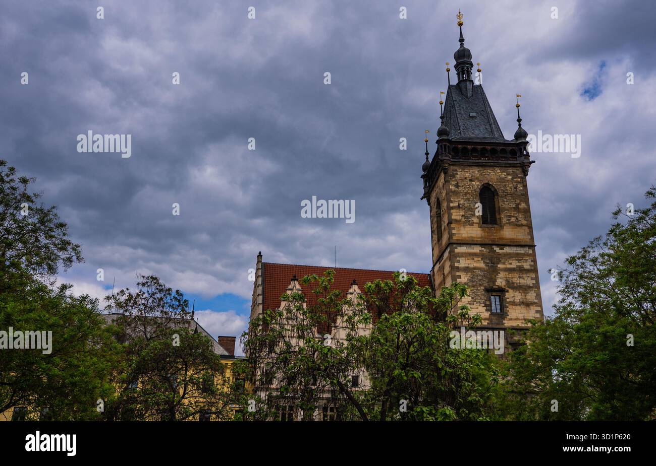Prager Neuen Rathaus Gotische Renaissance-Architektur. Stockfoto