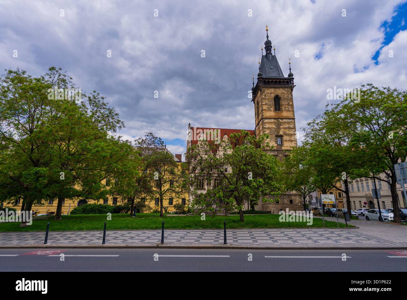 Prager Neuen Rathaus Gotische Renaissance-Architektur. Stockfoto